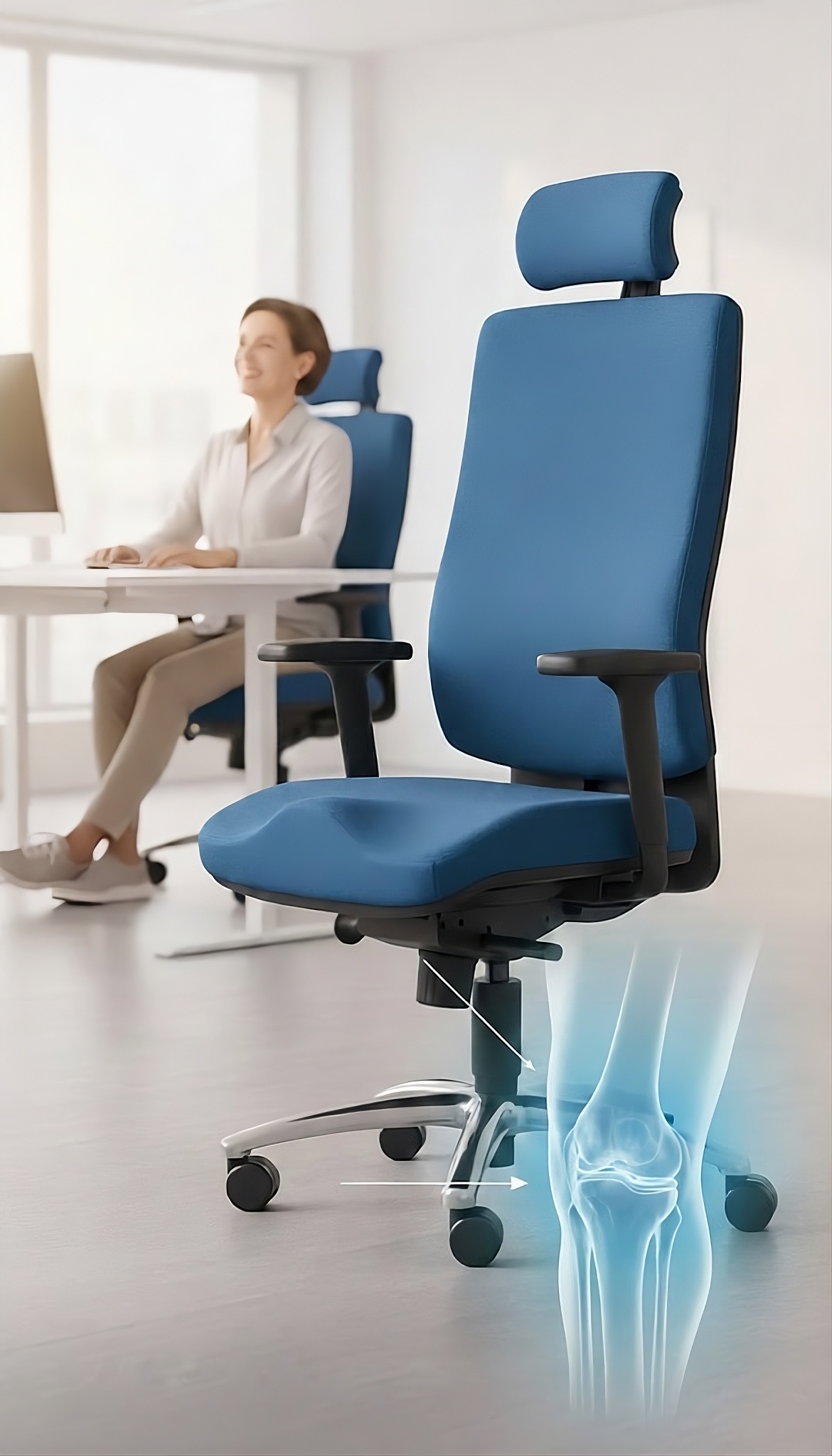 Bürostuhl gegen Knieschmerzen